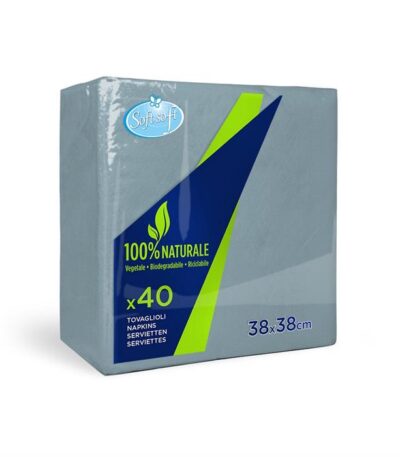 Soft Soft serviettes grises x40