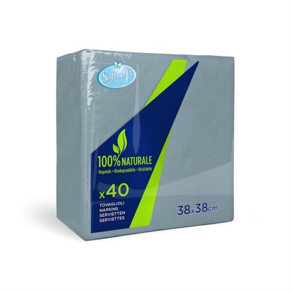 Soft Soft serviettes grises x40