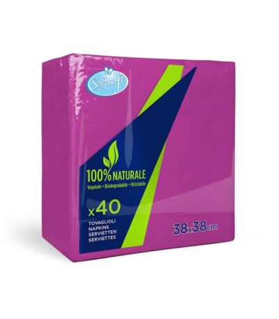 Soft Soft serviettes pourpres x40