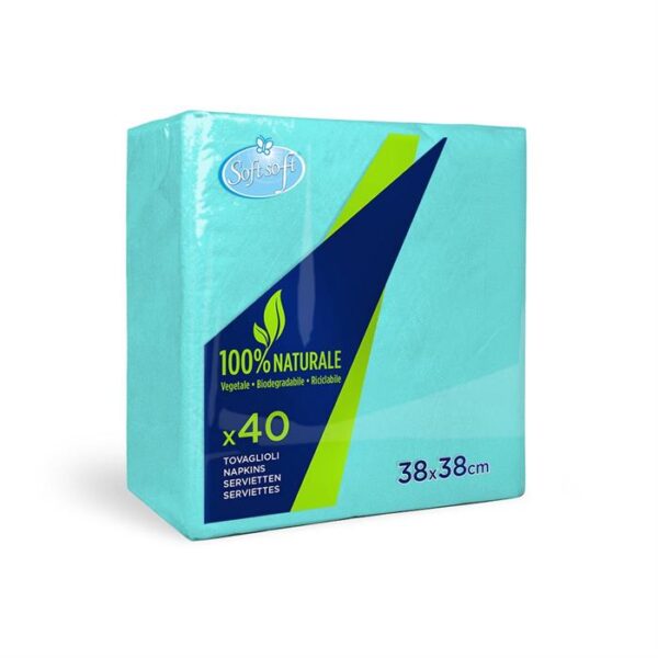 Soft Soft serviettes turquoise x40