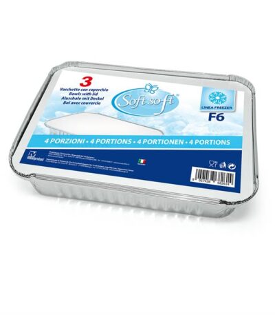 Plats rectangulaires en alu. avec couvercles - 3x