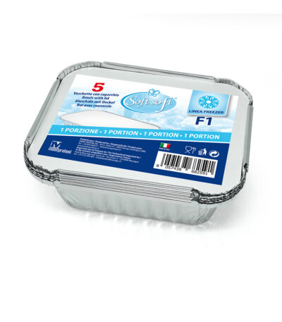 Plats rectangulaires en alu. avec couvercles - 5x