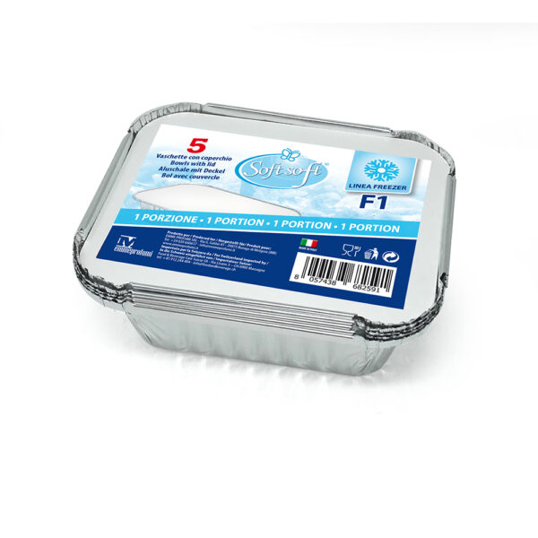 Plats rectangulaires en alu. avec couvercles - 5x