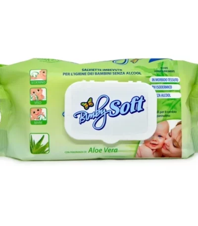 BimbySoft lingettes aloe vera pour bébé - 400 gr