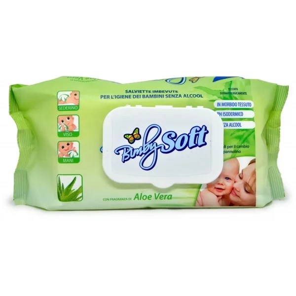BimbySoft lingettes aloe vera pour bébé - 400 gr