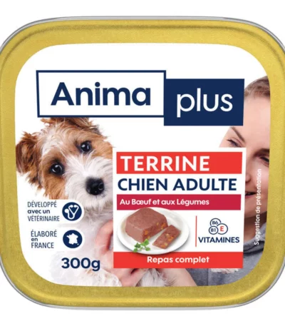 Casino Animaplus terrine chien boeuf/légumes - 300 gr