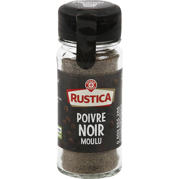 Poivre noir moulu Rustica - 38 gr