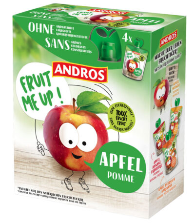 Andros compote Fruit Me Up pomme - 4x90 gr