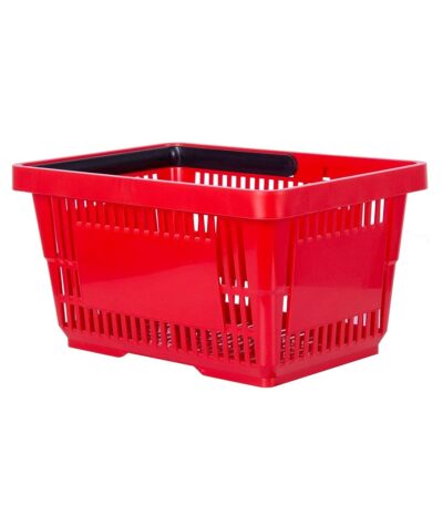 Panier d'achat plast. rouge 1 pc