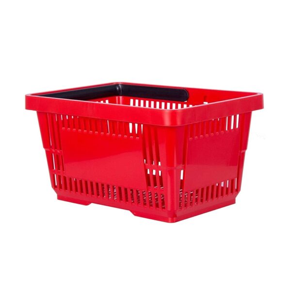 Panier d'achat plast. rouge 1 pc