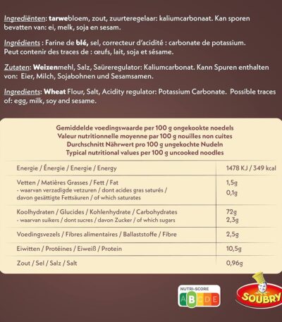 Nouilles instantanées Soubry - 250 gr