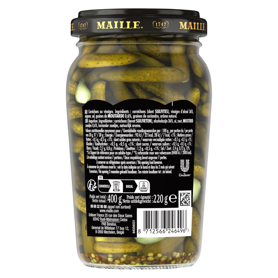 Maille Cornichons extra-fins - 220 gr
