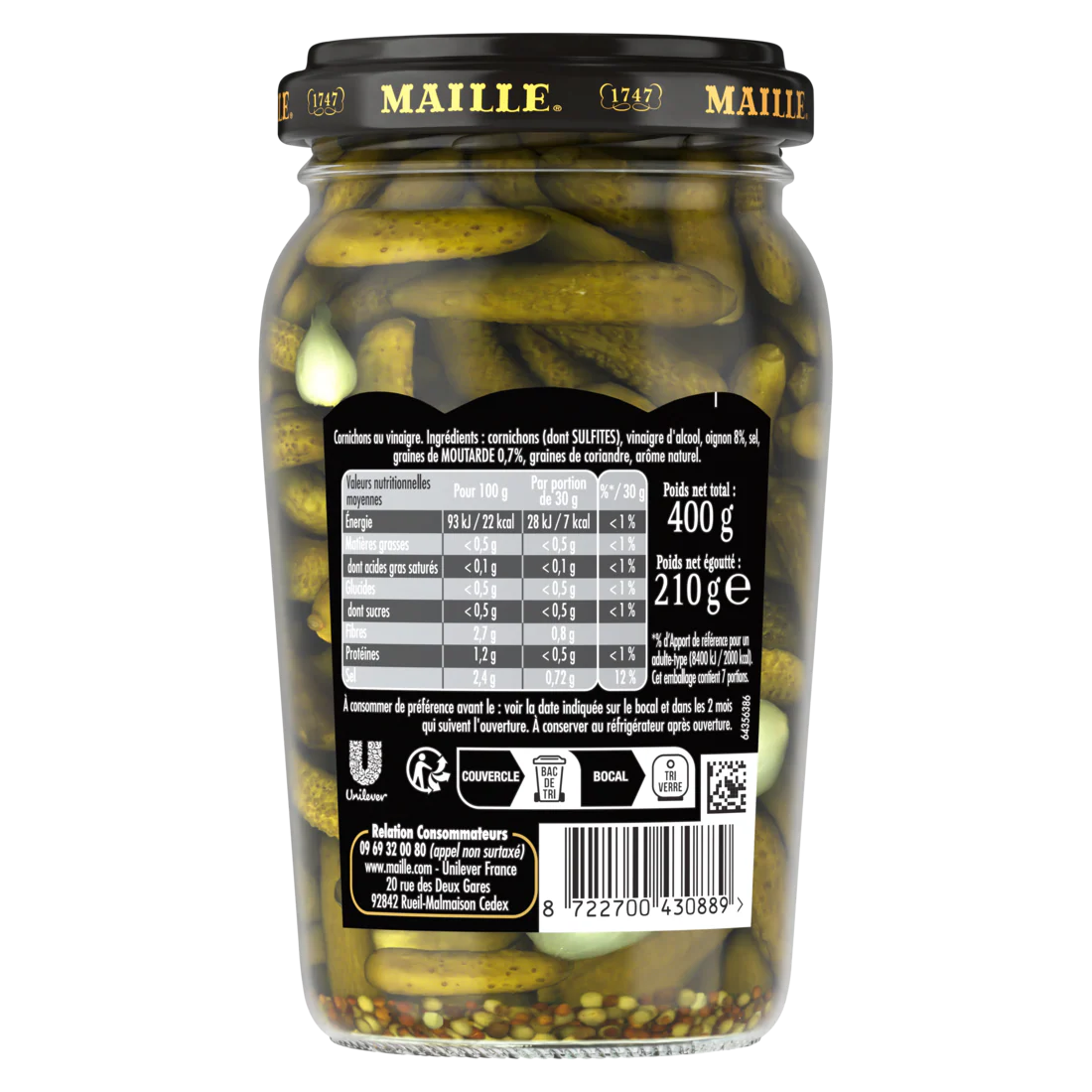 Maille Mini Cornichons - 210 gr