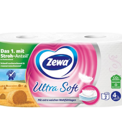 Papier toilette Zewa Ultra Soft 4 épaisseurs 2 x 150 feuilles