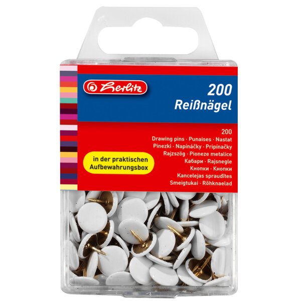 Herlitz punaise blanche 200pc