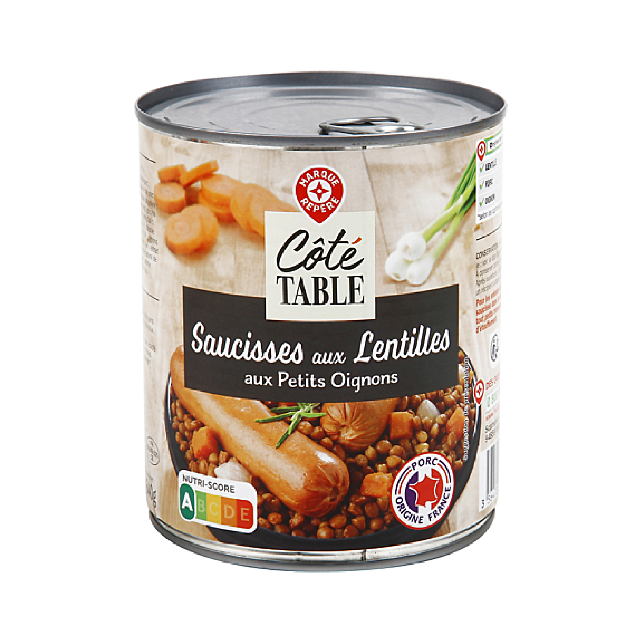 sauccotetable Saucisses lentilles Coté Table - 420 gr – Image 1