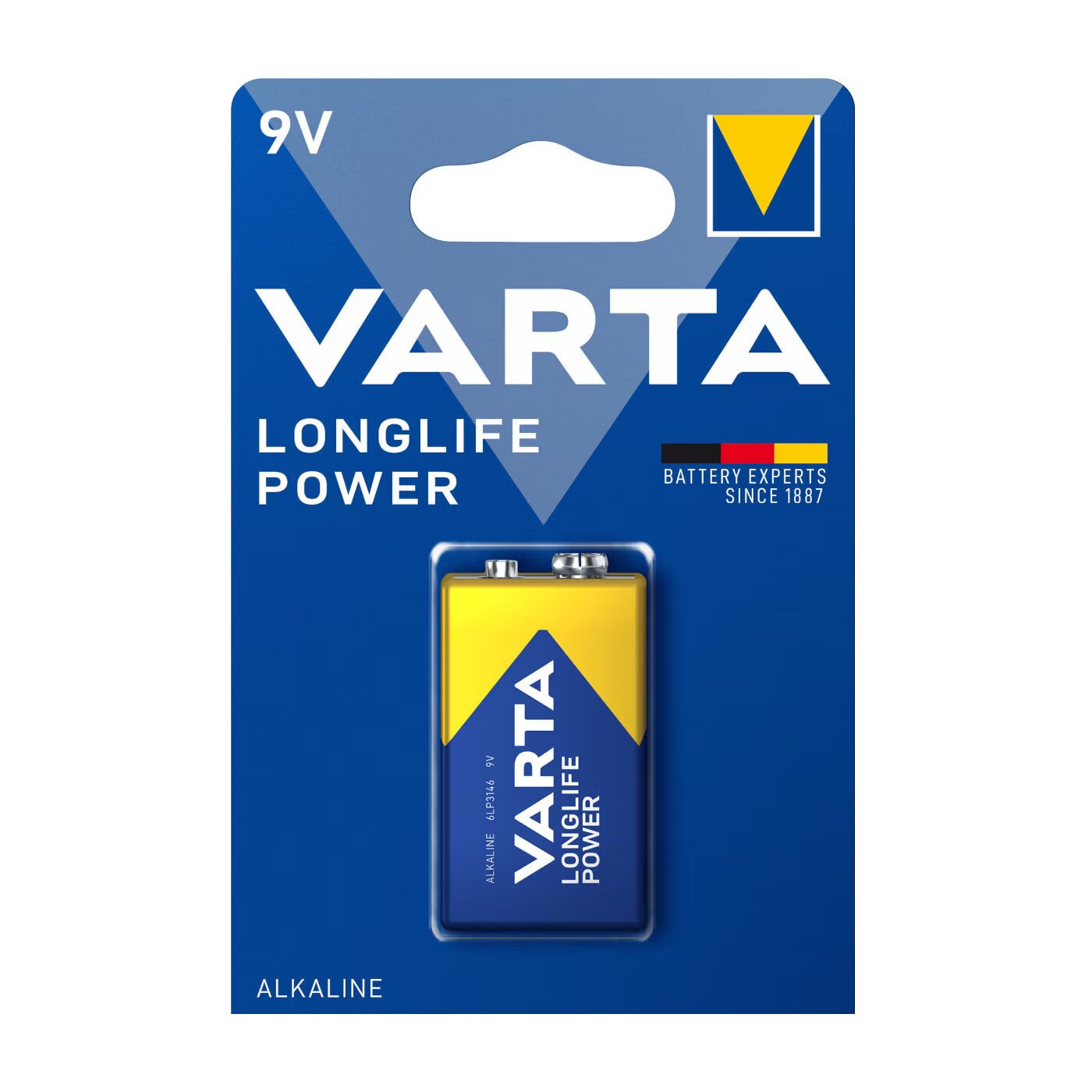 varta-longlife-power-e-block-9v-batterie Pile LONGLIFE Power 9V Bloc – VARTA – Image 1