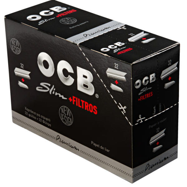 OCB Premium slim + filtres - boîte de 32 paq.