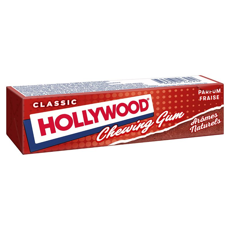 hollywood-fraise-tablettes Hollywood Chewing Gum Fraise - 34g – Image 1