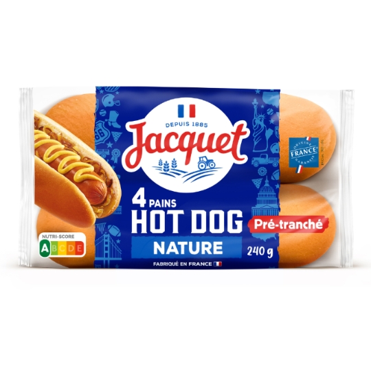 03029330003847_H1N1_s11 Pain Hot-Dog Nature JACQUET 4x - 240 g – Image 1