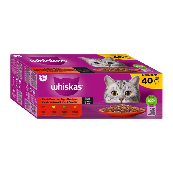 Whiskas 1+ Les Repas Classiques méga pack 40 x 85 g
