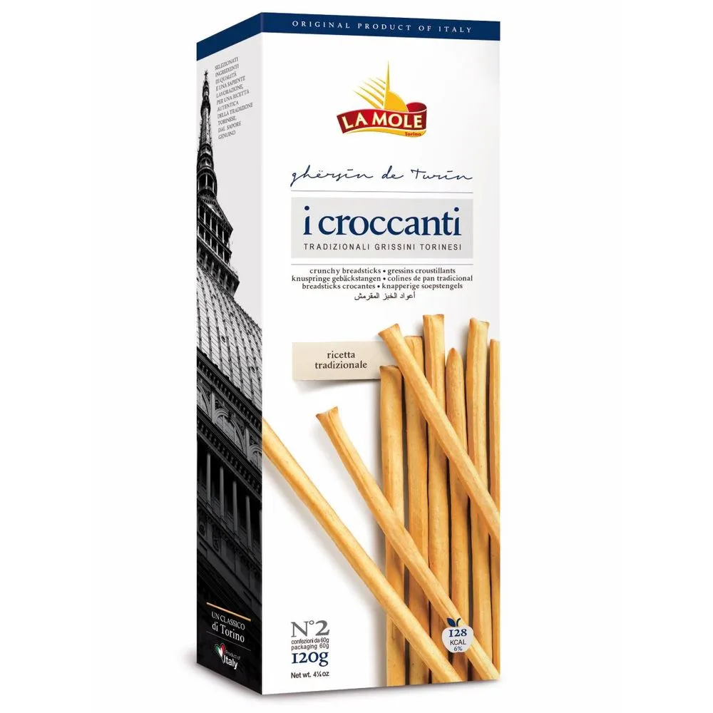 8008685000904 La Mole Croccanti Grissini - 120 g – Image 1