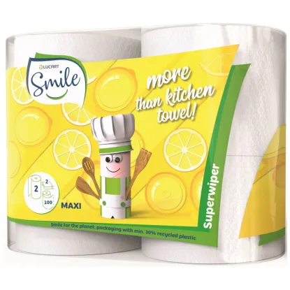 Lucart Smile essuie-tout 2x100 feuilles 2 couches