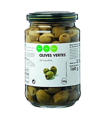 TLJ Olives vertes dénoyautées - 160 g