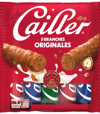 Cailler Branches Original Lait et noisette – 5×23 g