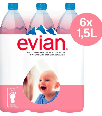 Evian Eau Minérale Plate Naturelle - 6x1.5L