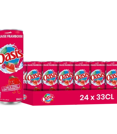 Oasis Fraise Framboise – Pack de 24 Canettes 24x33