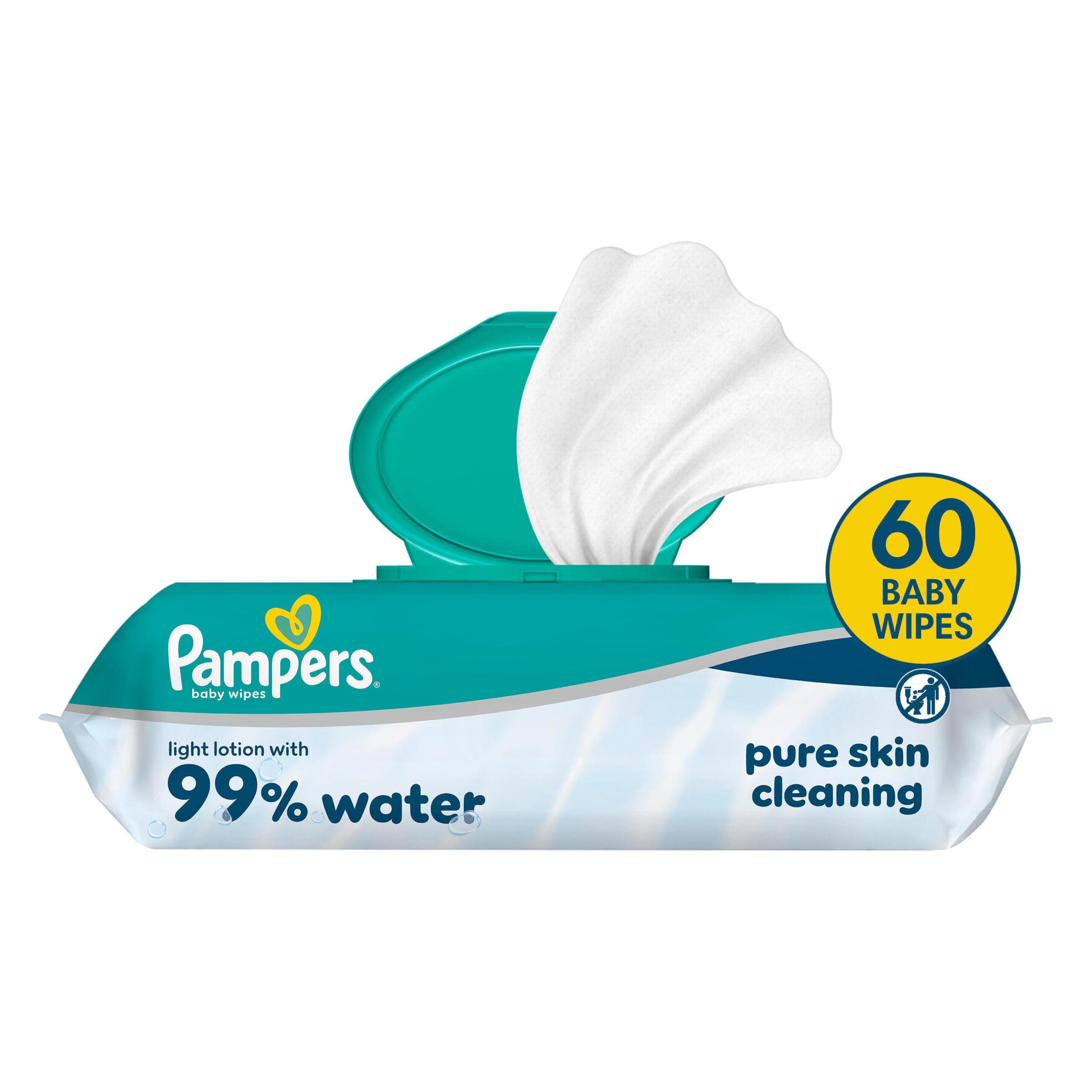 019be61c-a67f-76af-92e8-79d3a22407b4_sea Lingettes imprégnées Pampers 99% d'eau 60 pcs – Image 1