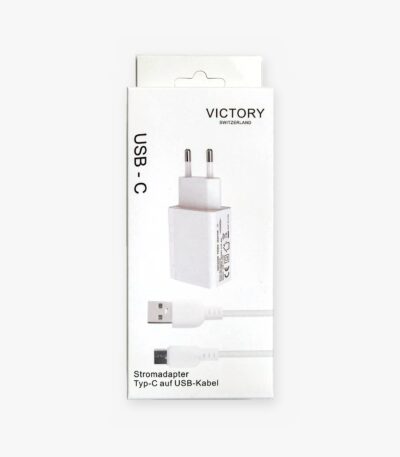 Chargeur secteur VICTORY 5 W avec câble USB-A vers USB-C
