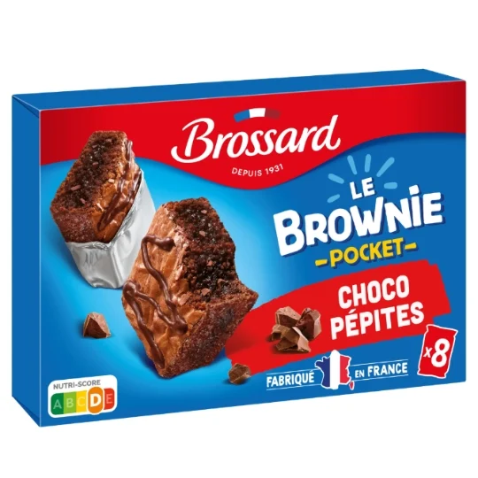 03498425591253_C1N1_s11 Mini Brownie Choco Pépites Brossard - 8x – Image 1
