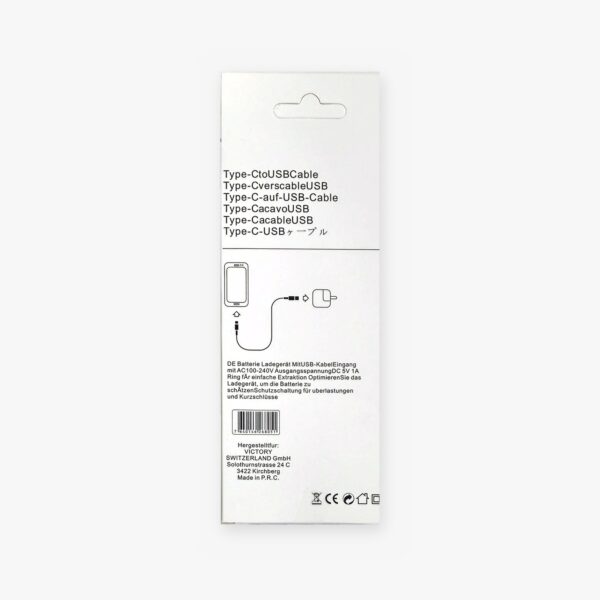 Chargeur secteur VICTORY 5 W avec câble USB-A vers USB-C