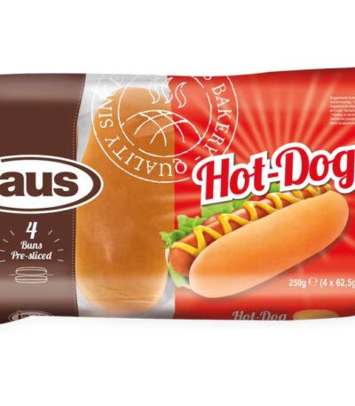 Jaus Hot Dog Buns coupés - 4 pièces