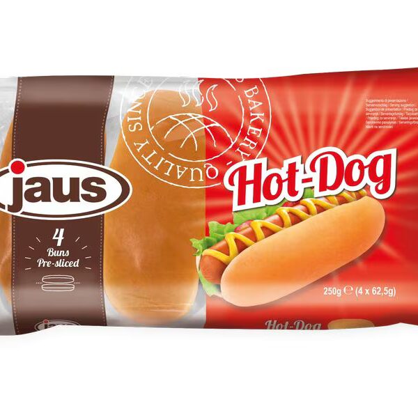 Jaus Hot Dog Buns coupés - 4 pièces