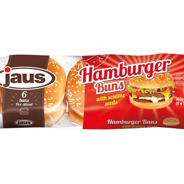 Jaus 6 pains à hamburger au sésame - 300g