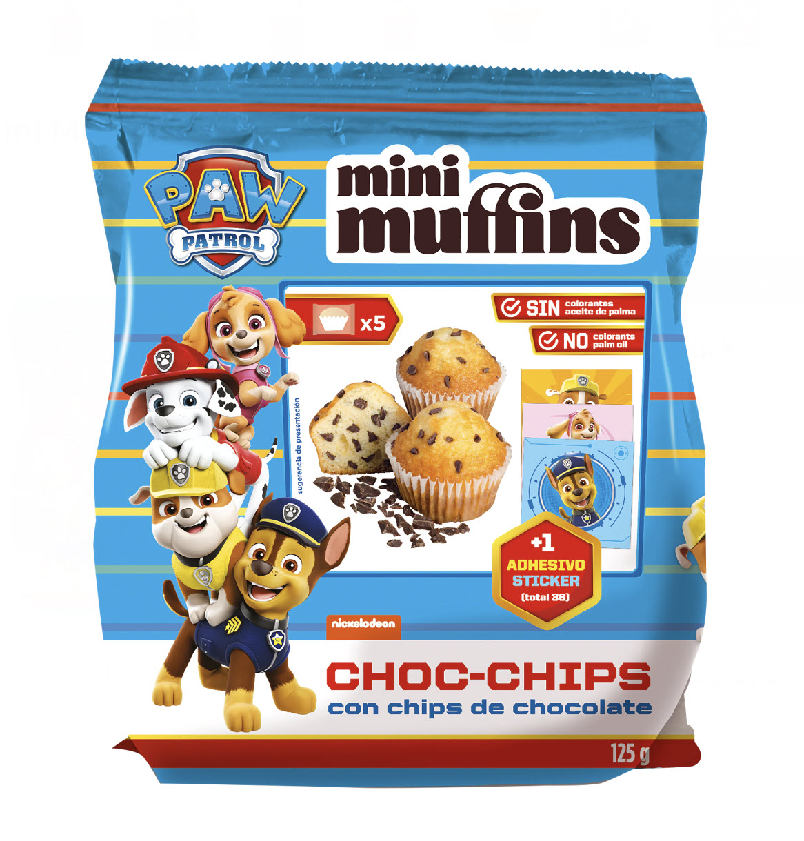 Paw_Patrol_Muffins Paw Patrol Mini Muffin Chocolat 125g – Image 1