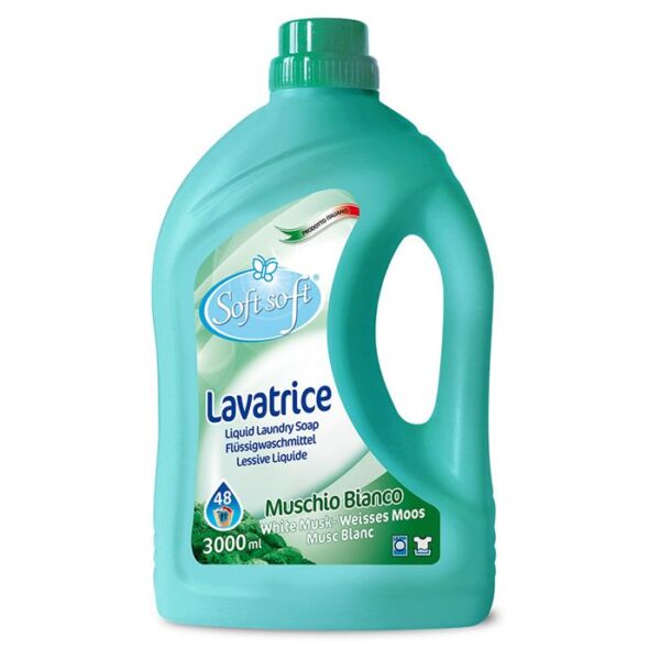 Soft Soft lessive musc blanc 3 L 48 lavages