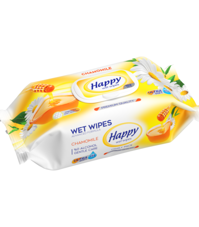 Happy lingettes humides Camomille – 102 pièces