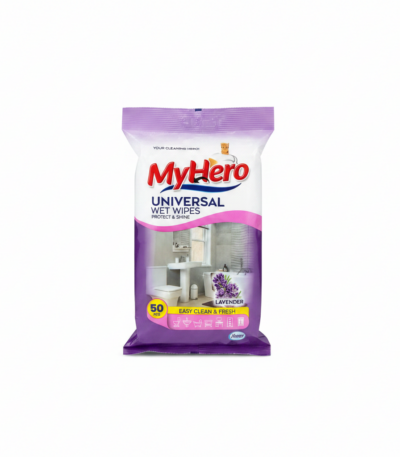 MyHero lingettes nettoyantes universelles Lavande – 50 pièces