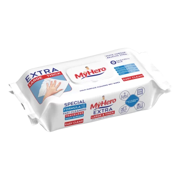 MyHero Extra – lingettes nettoyantes multi-surfaces 80 pièces