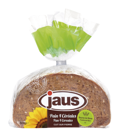 Jaus pain aux 4 céréales tranché – 500 g