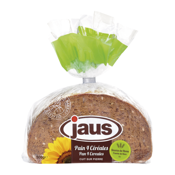 Jaus pain aux 4 céréales tranché – 500 g