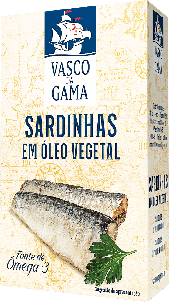 Vasco da Gama Sardines à l’huile végétale – 120 g Vasco da Gama Sardines à l’huile végétale – 120 g